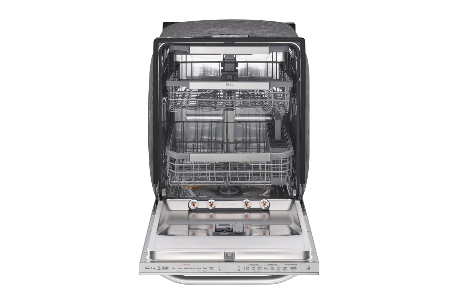 LG Lave-vaisselle LG STUDIO à vapeur et à commandes supérieures avec technologie QuadWash<sup>MC</sup>, LSDT9908SS