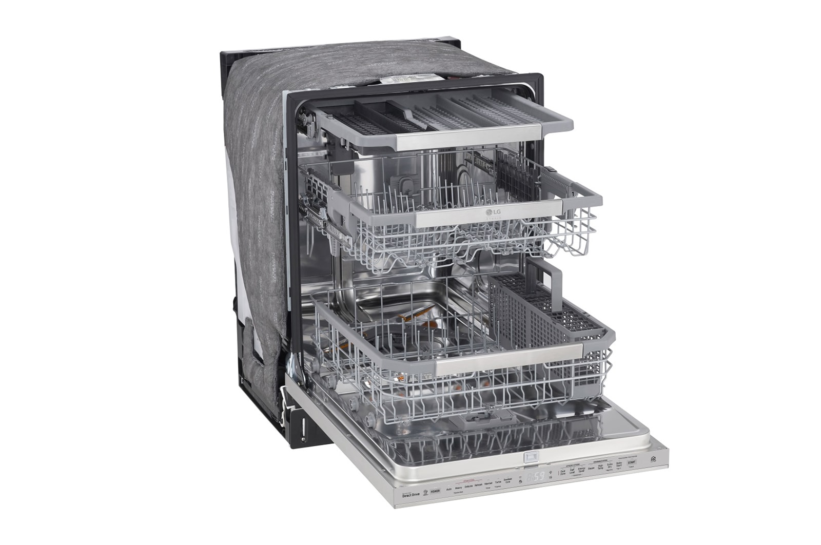 LG Lave-vaisselle LG STUDIO à vapeur et à commandes supérieures avec technologie QuadWash<sup>MC</sup>, LSDT9908SS
