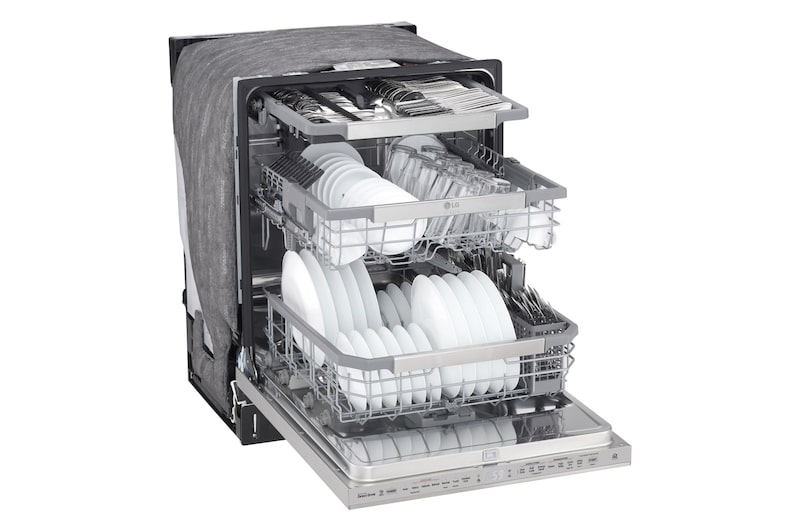 LG Lave-vaisselle LG STUDIO à vapeur et à commandes supérieures avec technologie QuadWash<sup>MC</sup>, LSDT9908ST