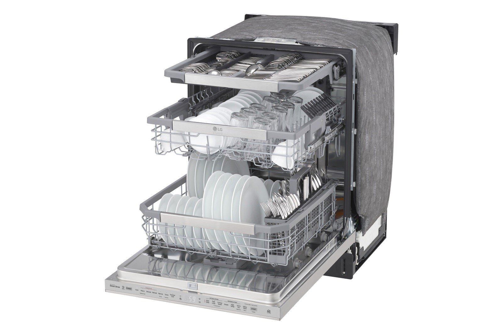 LG Lave-vaisselle LG STUDIO à vapeur et à commandes supérieures avec technologie QuadWash<sup>MC</sup>, LSDT9908ST