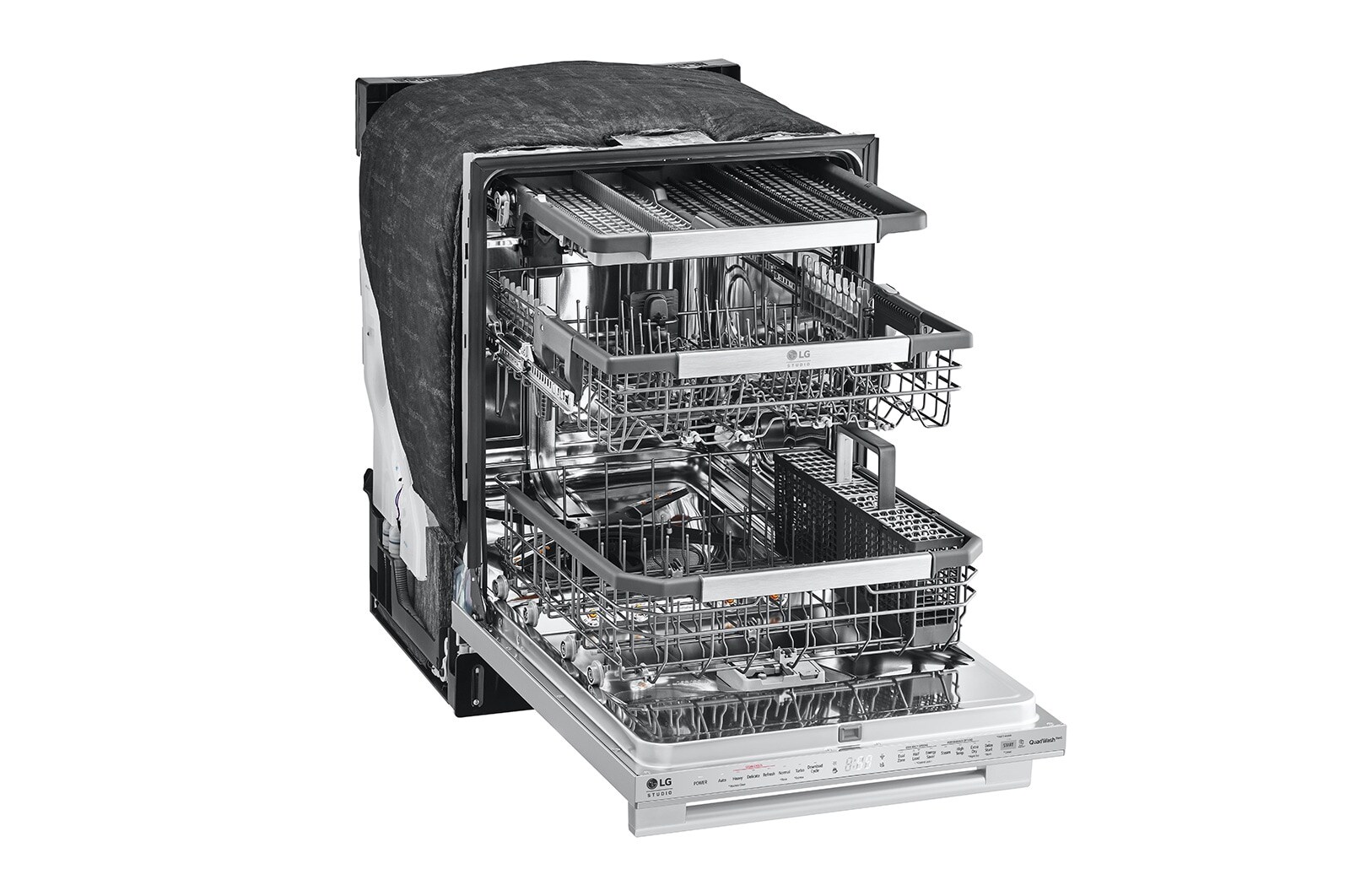 LG Lave-vaisselle intelligent avec commandes sur le dessus de LG STUDIO avec lavage et séchage en 1 heure, QuadWash Pro<sup>MC</sup>, TrueSteam<sup>MD</sup> et Dynamic Heat Dry<sup>MC</sup>, SDWB24S3