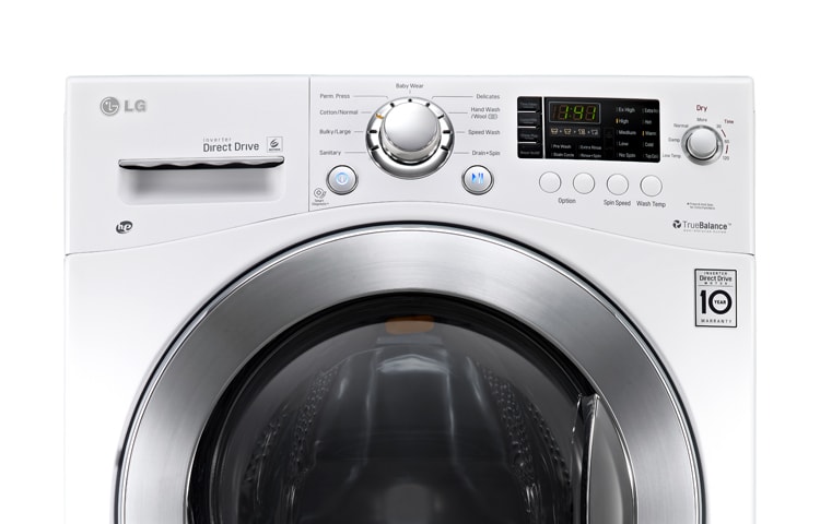 LG Unité combinée laveuse à chargement frontal et sécheuse tout-en-un, de 24 po et 2,6 pi 3 avec technologie 6Motion MC , WM3477HW
