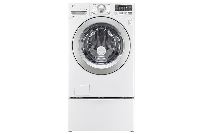 LG Ensemble TWINWash<sup>MC</sup> de LG d‘une capacité de 6,3 pi³ avec laveuse SideKick<sup>MC</sup> et sécheuse électrique de LG, WM3270CW_WD100CW_DLE3170W_WDP4W