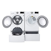 LG Ensemble TWINWash<sup>MC</sup> de LG d‘une capacité de 6,3 pi³ avec laveuse Piédestal  et sécheuse électrique de LG, WM3500CW_WD100CW_DLE3500W_WDP4W