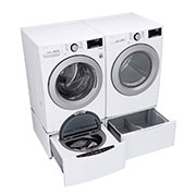 LG Ensemble TWINWash<sup>MC</sup> de LG d‘une capacité de 6,3 pi³ avec laveuse Piédestal  et sécheuse électrique de LG, WM3500CW_WD100CW_DLE3500W_WDP4W