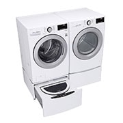 LG Ensemble TWINWash<sup>MC</sup> de LG d‘une capacité de 6,3 pi³ avec laveuse Piédestal  et sécheuse électrique de LG, WM3500CW_WD100CW_DLE3500W_WDP4W