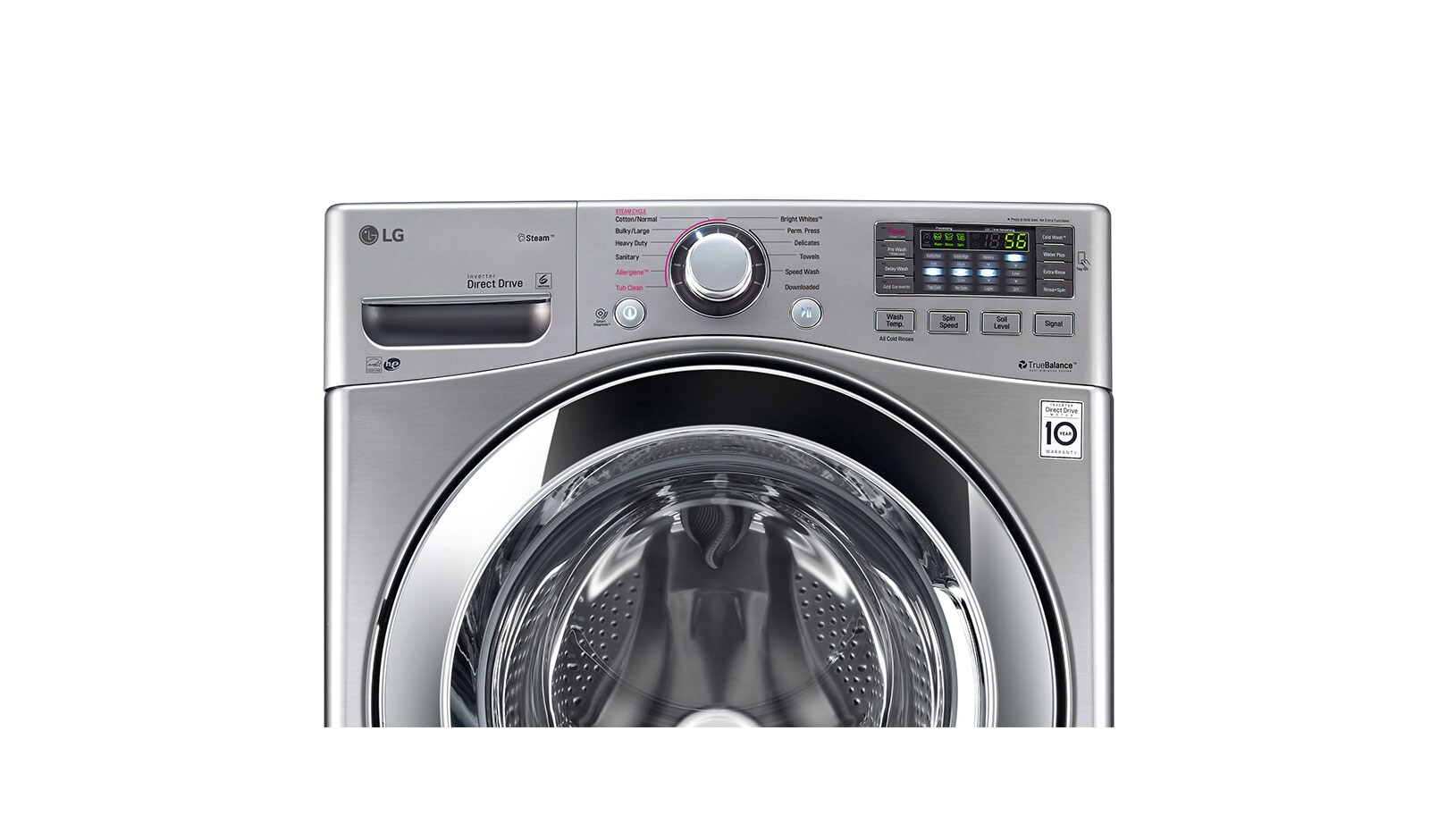 LG Ensemble TWINWash<sup>MC</sup> de LG d‘une capacité de 6,3 pi³ avec laveuse SideKick<sup>MC</sup> et sécheuse électrique de LG, WM3670HVA_WD100CV_DLEX3370V_WDP4V