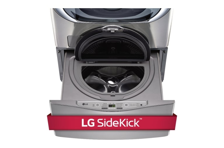 LG Ensemble TWINWash<sup>MC</sup> de LG d‘une capacité de 7,1 pi³ avec laveuse Piédestal et sécheuse au gaz de LG, WM9000HVA_WD200CV_DLGX9001V_WDP5V