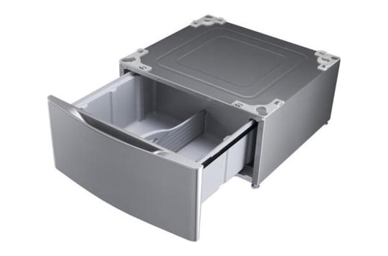 LG Ensemble TWINWash<sup>MC</sup> de LG d‘une capacité de 7,1 pi³ avec laveuse Piédestal et sécheuse au gaz de LG, WM9000HVA_WD200CV_DLGX9001V_WDP5V
