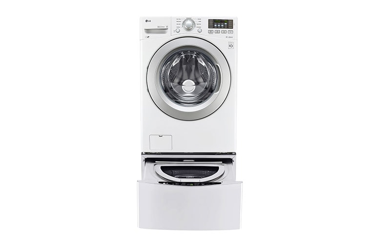 LG Ensemble TWINWash<sup>MC</sup> de LG d‘une capacité de 6,3 pi³ avec laveuse SideKick<sup>MC</sup> et sécheuse électrique de LG, WM3270CW_WD100CW