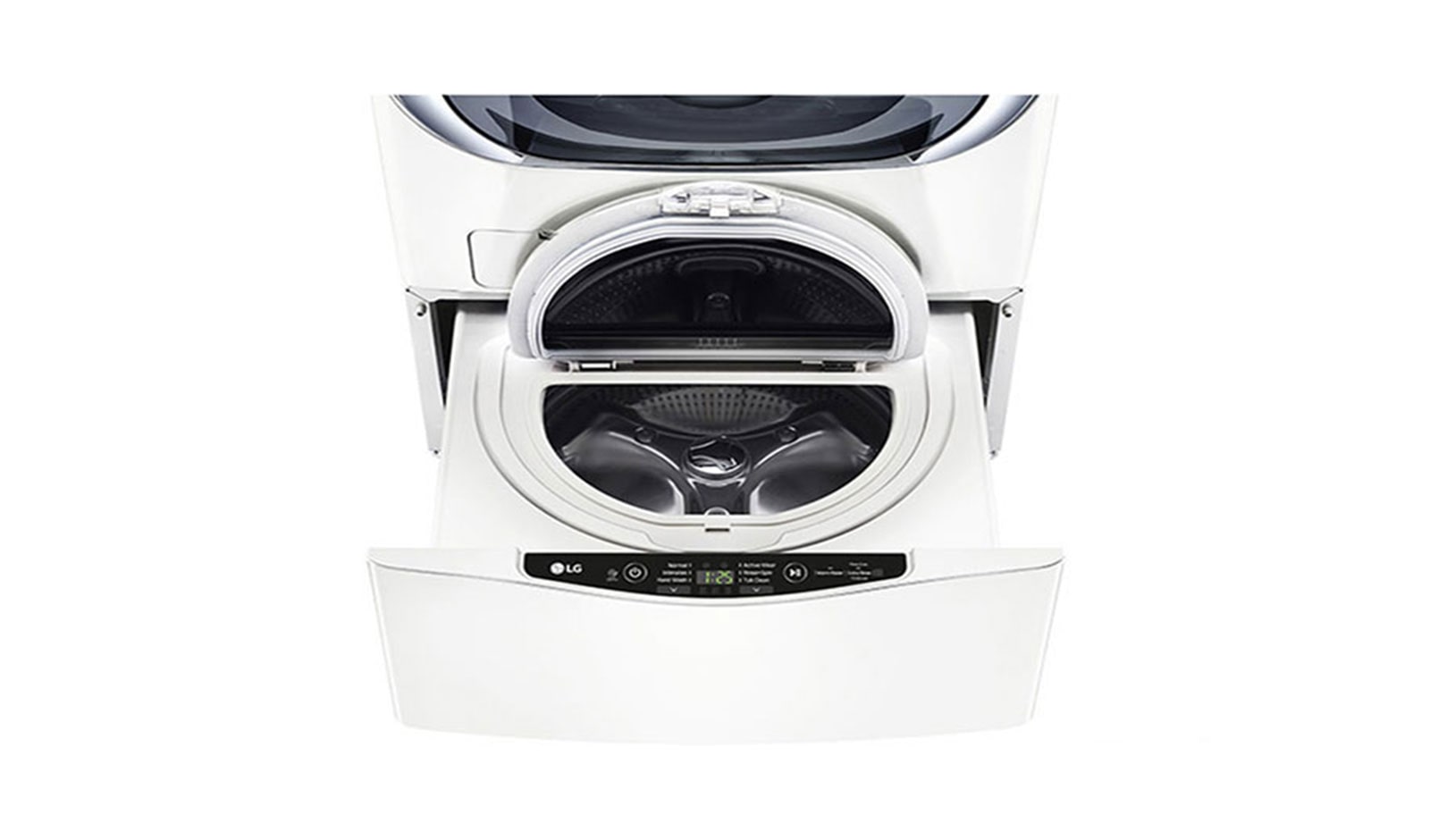 LG Ensemble TWINWash<sup>MC</sup> de LG d‘une capacité de 6,3 pi³ avec laveuse SideKick<sup>MC</sup> et sécheuse électrique de LG, WM3270CW_WD100CW