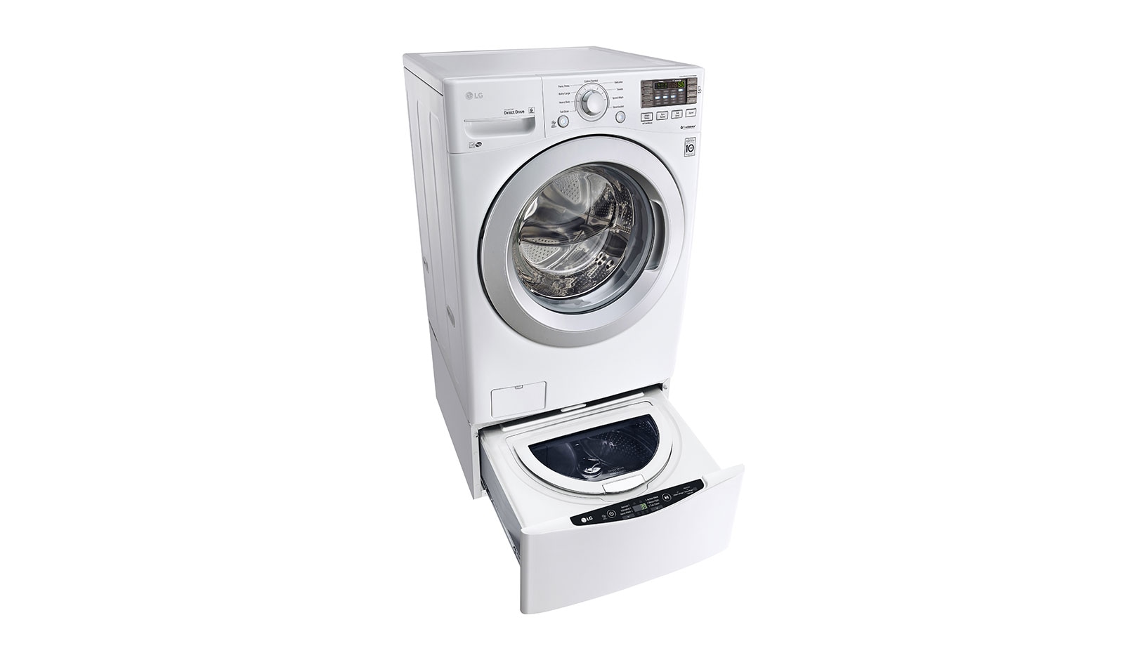 LG Ensemble TWINWash<sup>MC</sup> de LG d‘une capacité de 6,3 pi³ avec laveuse SideKick<sup>MC</sup> et sécheuse électrique de LG, WM3270CW_WD100CW
