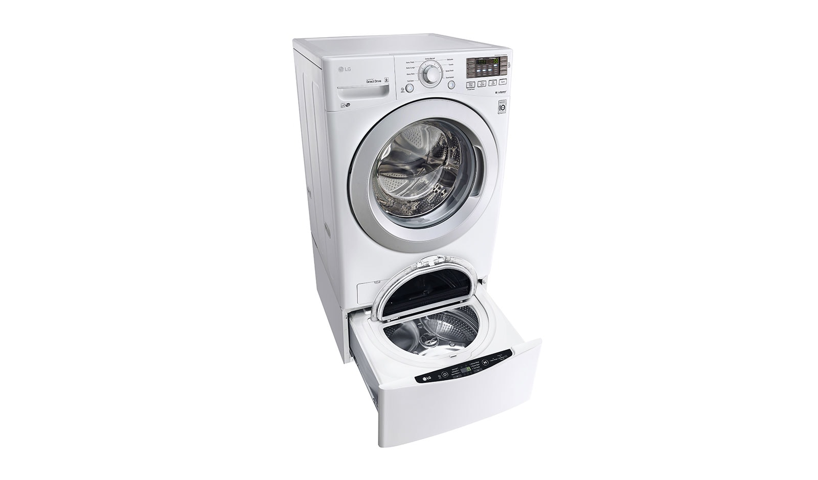 LG Ensemble TWINWash<sup>MC</sup> de LG d‘une capacité de 6,3 pi³ avec laveuse SideKick<sup>MC</sup> et sécheuse électrique de LG, WM3270CW_WD100CW