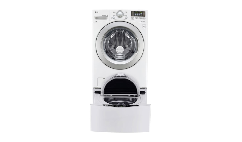 LG Ensemble TWINWash<sup>MC</sup> de LG d‘une capacité de 6,3 pi³ avec laveuse SideKick<sup>MC</sup> et sécheuse électrique de LG, WM3270CW_WD100CW