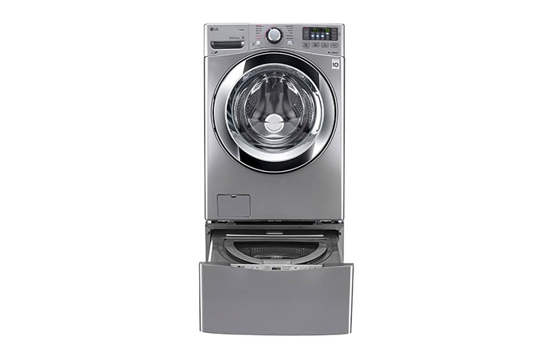 LG Ensemble TWINWashMC de LG d‘une capacité de 6,3 pi³ avec laveuse SideKickMC de LG, WM3670HVA_WD100CV