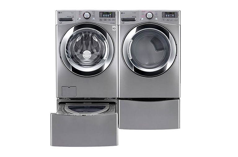 LG Ensemble TWINWashMC de LG d‘une capacité de 6,3 pi³ avec laveuse SideKickMC de LG, WM3670HVA_WD100CV
