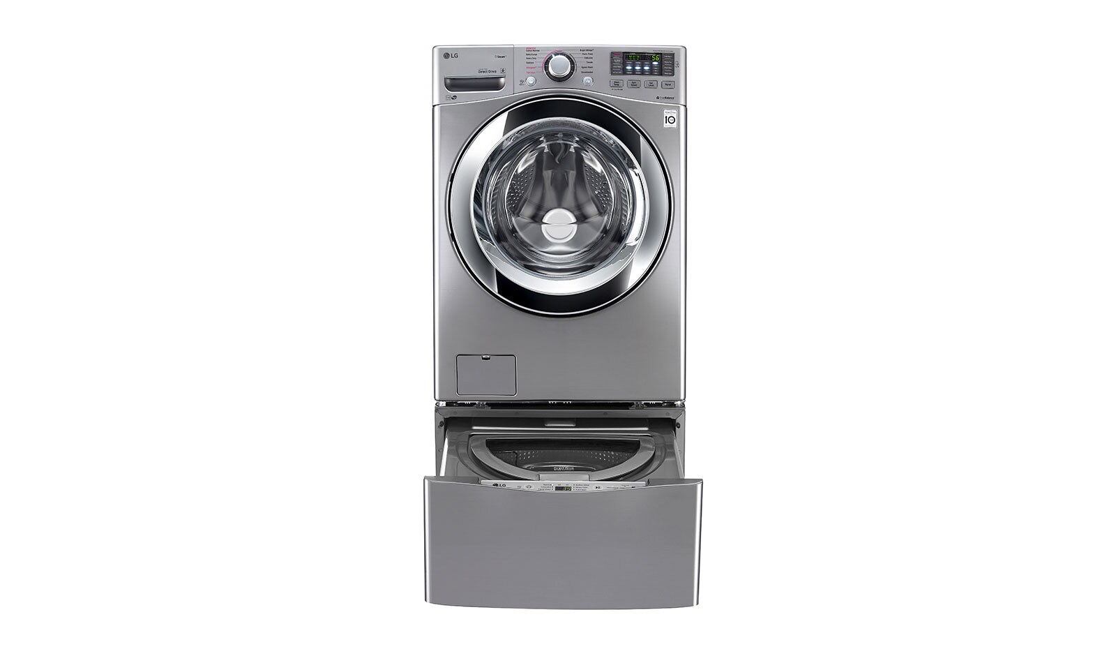 LG Ensemble TWINWashMC de LG d‘une capacité de 6,3 pi³ avec laveuse SideKickMC de LG, WM3670HVA_WD100CV