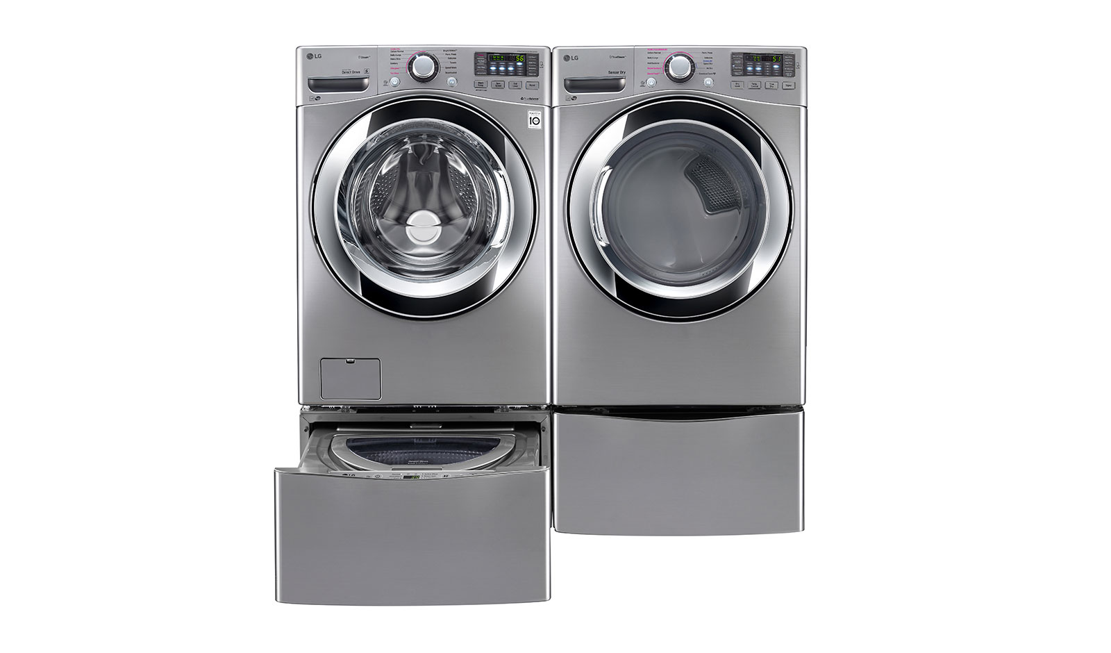 LG Ensemble TWINWashMC de LG d‘une capacité de 6,3 pi³ avec laveuse SideKickMC de LG, WM3670HVA_WD100CV