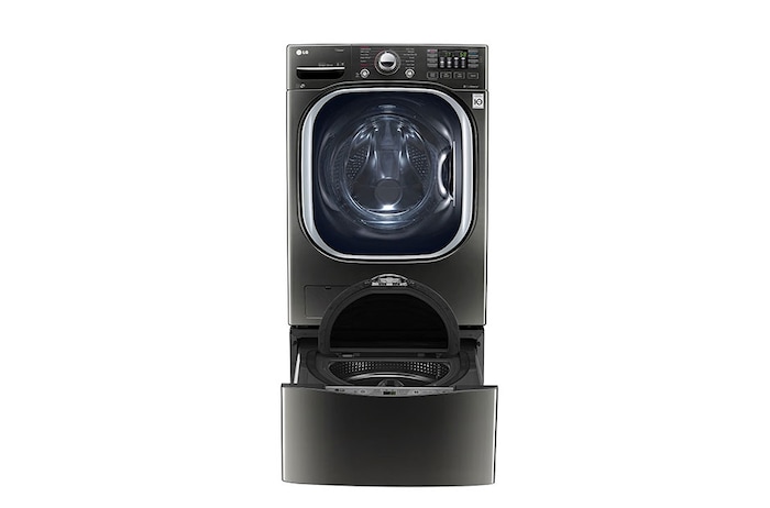 LG Ensemble TWINWash<sup>MC</sup> de LG d‘une capacité de 6,3 pi³ avec laveuse Piédestal de LG, WM4370HKA_WD100CK