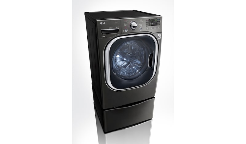 LG Ensemble TWINWash<sup>MC</sup> de LG d‘une capacité de 6,3 pi³ avec laveuse Piédestal de LG, WM4370HKA_WD100CK