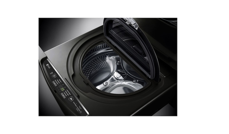 LG Ensemble TWINWash<sup>MC</sup> de LG d‘une capacité de 6,3 pi³ avec laveuse Piédestal de LG, WM4370HKA_WD100CK