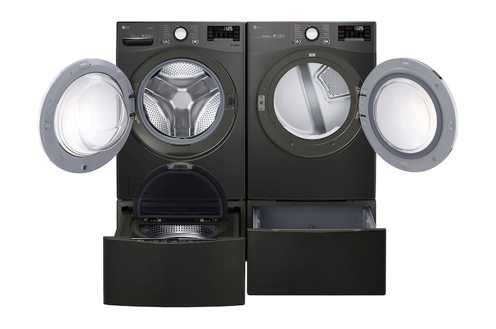 LG Piédestal de laveuse – Acier de Graphite, WDP4B