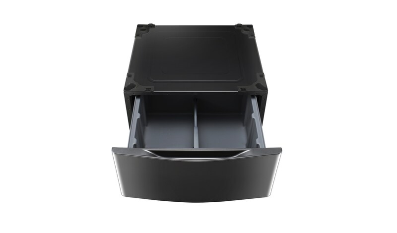 LG Piédestal de laveuse – acier inoxydable noir, WDP4K