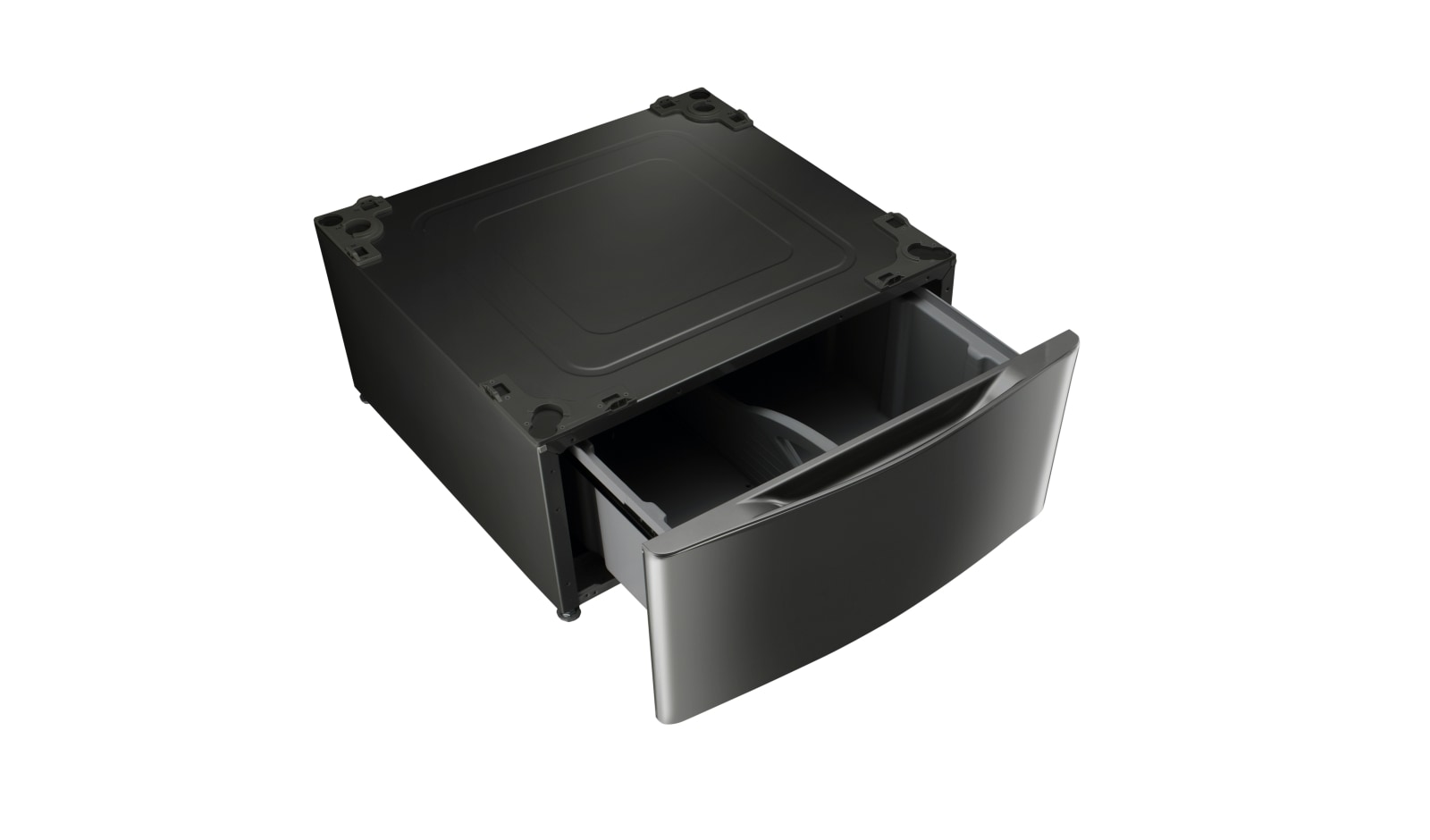 LG Piédestal de laveuse – acier inoxydable noir, WDP4K