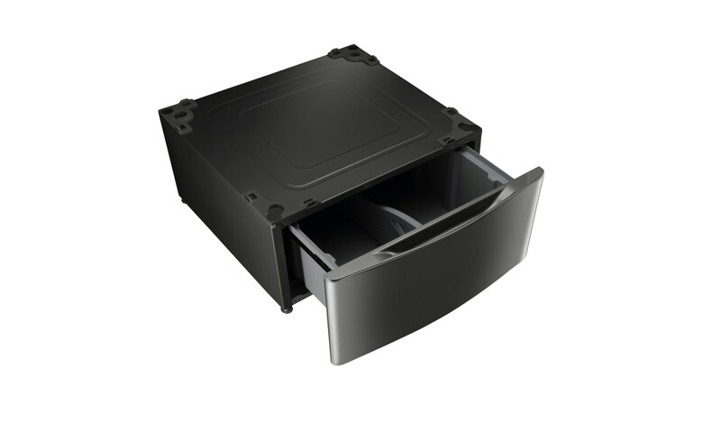 LG Piédestal de laveuse – acier inoxydable noir, WDP4K