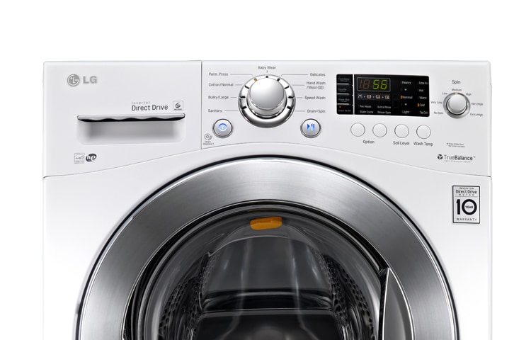 LG Laveuse à chargement frontal de 24 po d'une capacité de 2,6 pi 3 avec technologie 6Motion MC , WM1377HW