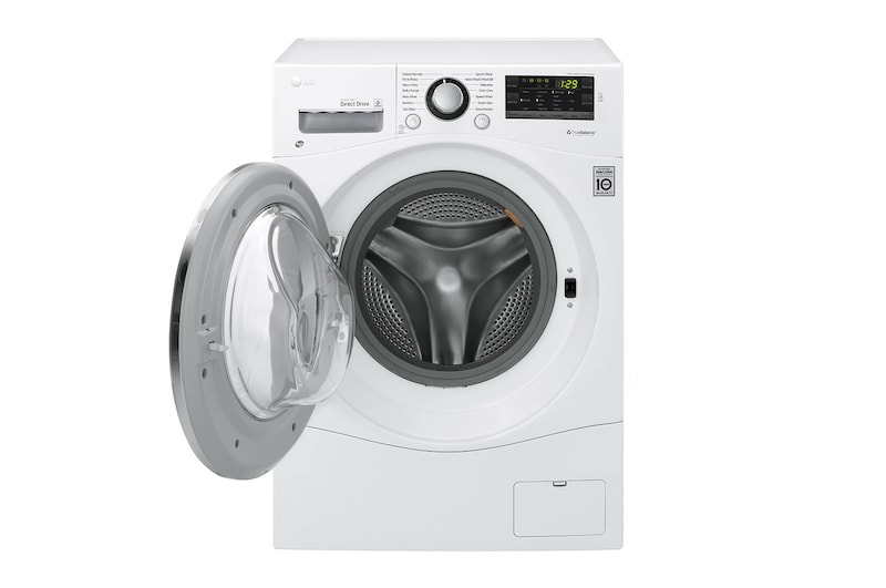 LG Laveuse compacte de 24 po à chargement frontal avec NFC Tag On, d’une capacité de 2,6 pi³, WM1388HW