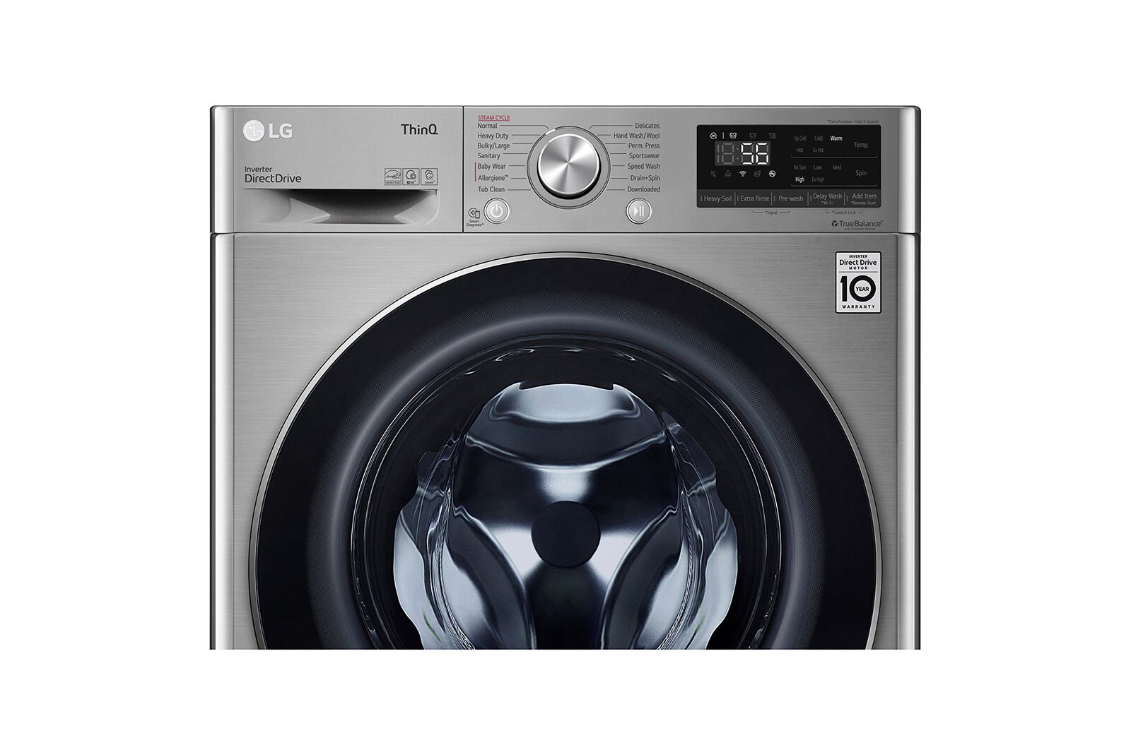 LG Laveuse à chargement frontal de 2,6 pi³ à hyper grande capacité dotée de l’AI , WM1455HVA