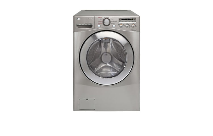 Vue avant de Nouvelle laveuse à vapeur SteamWasherMC de LG (4,2 pi3) WM2501HVA