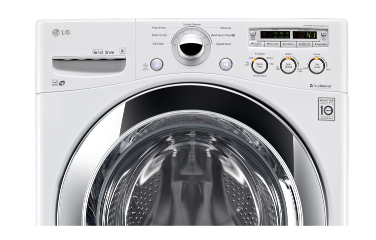 LG Laveuse à chargement frontal à super grande capacité de 4,6 pi 3 avec la technologie 6Motion MC , WM3055CW