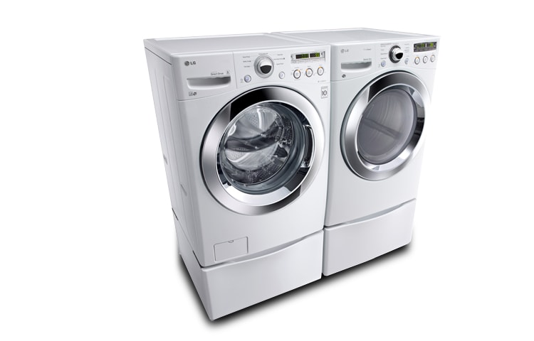 LG Laveuse à chargement frontal à super grande capacité de 4,6 pi 3 avec la technologie 6Motion MC , WM3055CW