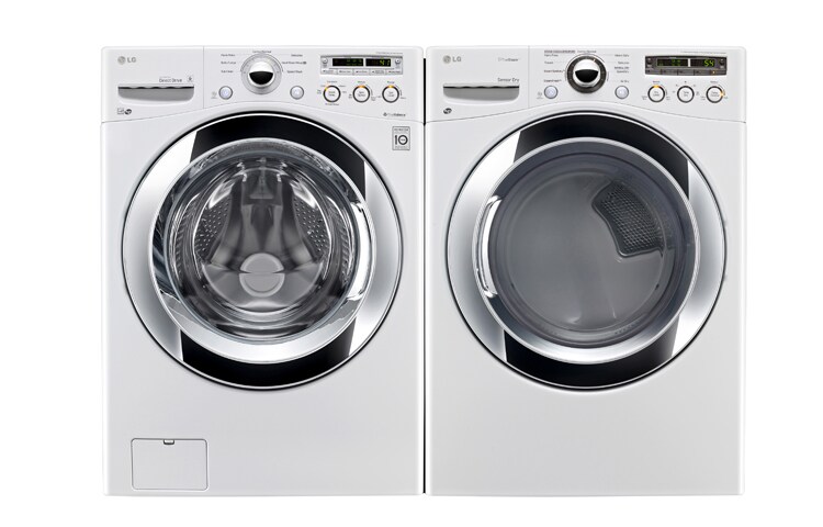 LG Laveuse à chargement frontal à super grande capacité de 4,6 pi 3 avec la technologie 6Motion MC , WM3055CW