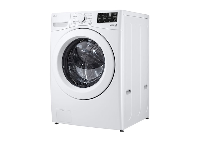 Vue latérale du LG Laveuse à chargement frontal de 5,8 pi³, 6Motion🅫, ColdWash🅫, modèle WM3470CW