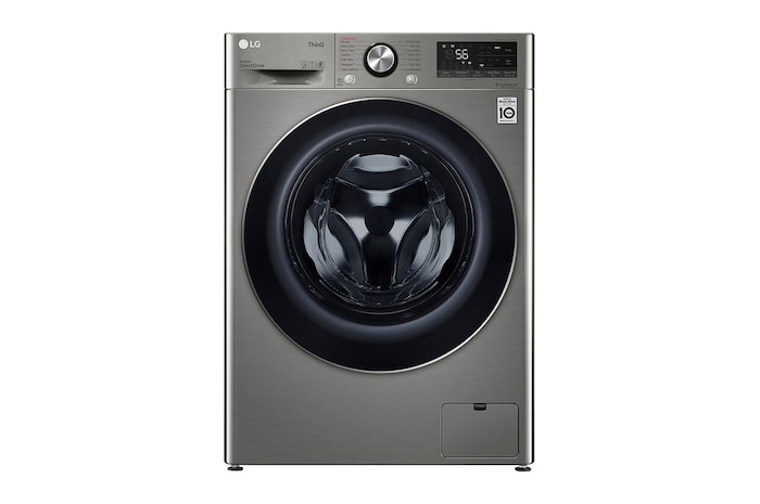 Vue avant de LG Laveuse-sécheuse de 2,6 pi³, AI DD🅫, TurboWash🅫, vapeur - WM3555HVA