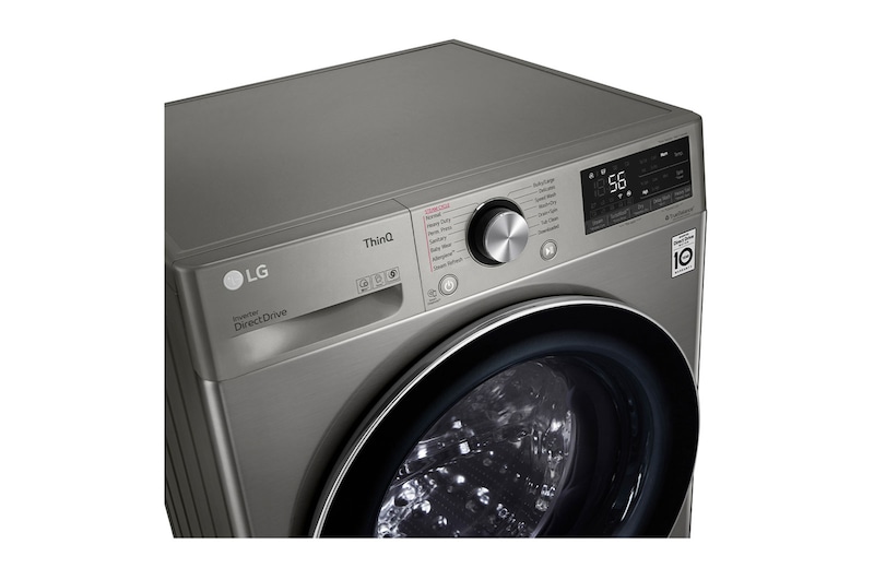 Vue latérale du LG Laveuse-sécheuse de 2,6 pi³, AI DD🅫, TurboWash🅫, vapeur - WM3555HVA
