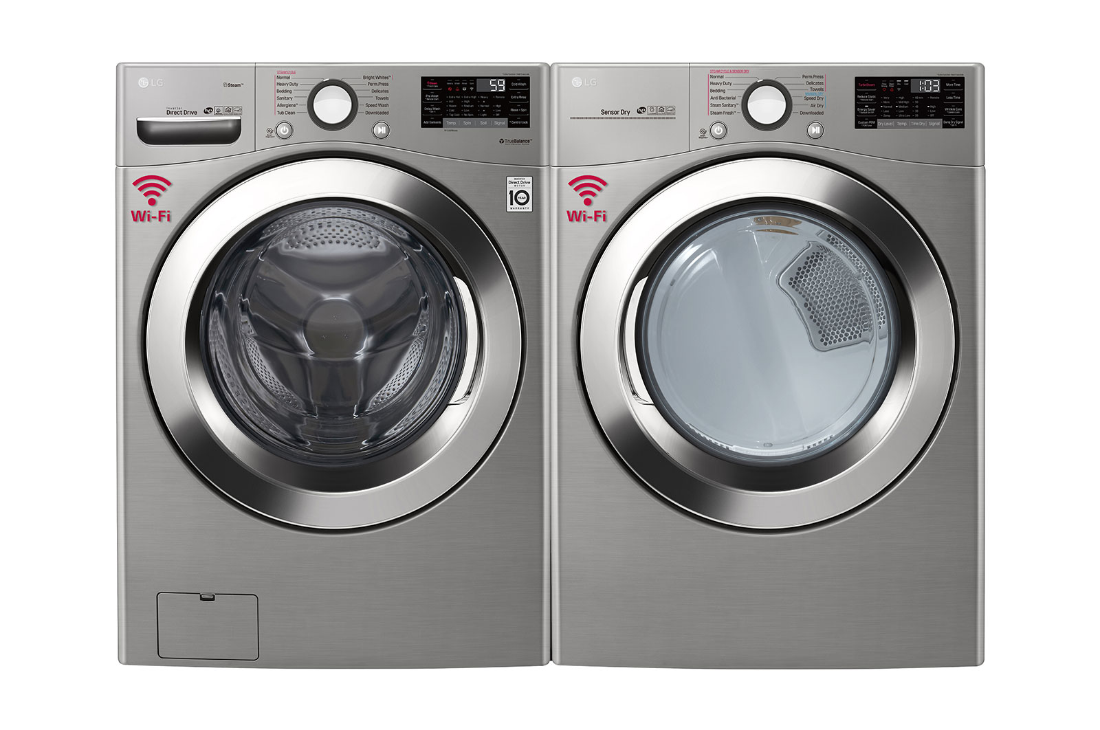 LG Laveuse intelligente à chargement frontal à ultra grande capacité (5,2 pi³) prenant en charge le Wi-Fi, WM3700HVA