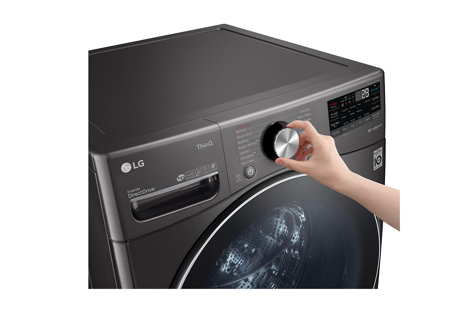 LG Laveuse à chargement frontal de 5,2 pi³ à hyper grande capacité dotée de l’AI , WM4100HBA
