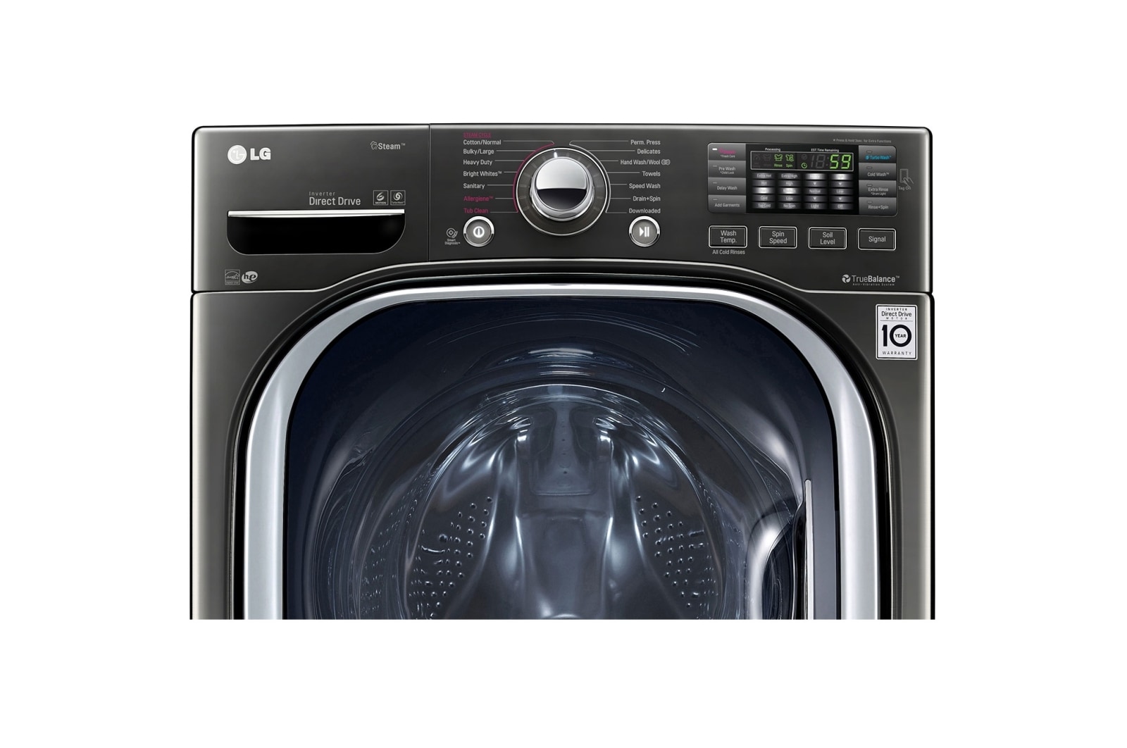LG Laveuse à chargement frontal de super grande capacité de 5,2 pi<sup>3</sup> dotée de la technologie TurboWash<sup>MC<sup/>, WM4370HKA