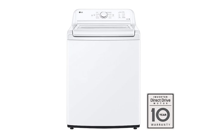 Vue de face du LG Laveuse à agitateur à chargement par le haut de 4,8 pi³, 6Motion🅪, TrueBalance🅪 - WT6105CW