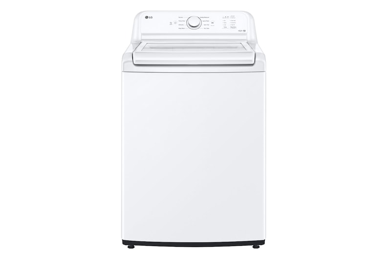 LG Laveuse à chargement vertical de 4,8 pi³ avec agitateur et couvercle en verre SlamProof, WT6105CW