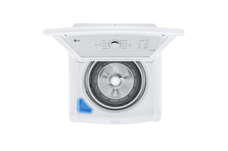 LG Laveuse à chargement vertical de 4,8 pi³ avec agitateur et couvercle en verre SlamProof, WT6105CW