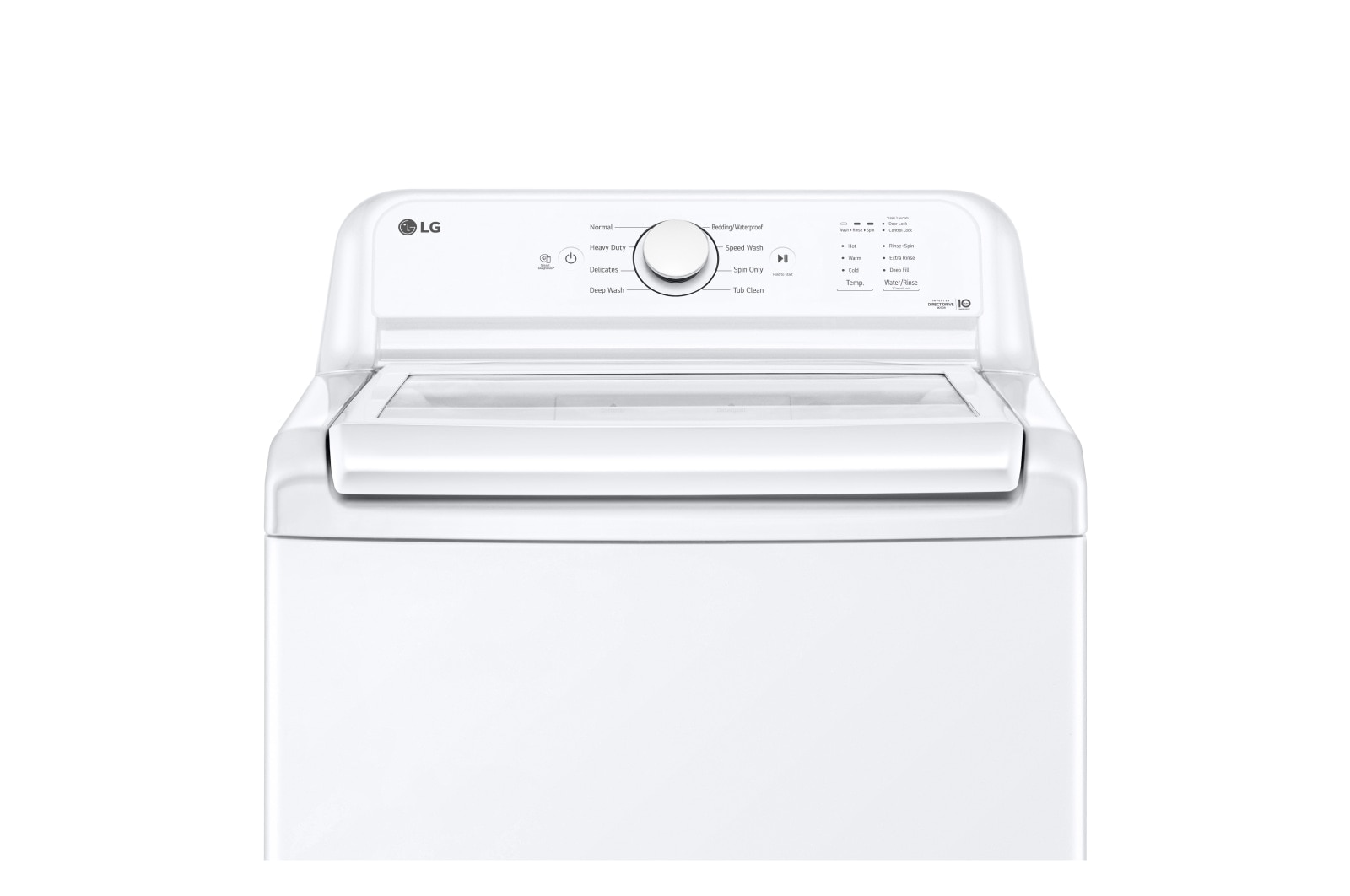 LG Laveuse à chargement vertical de 4,8 pi³ avec agitateur et couvercle en verre SlamProof, WT6105CW