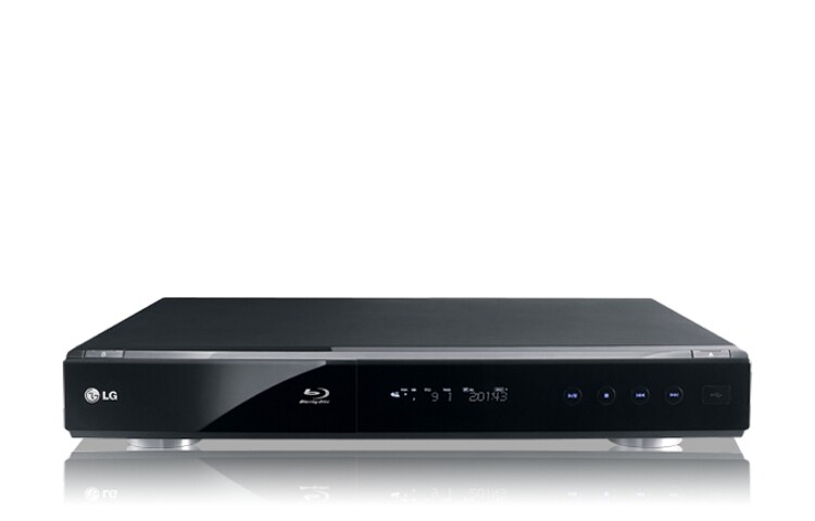 Vue avant de Sortie pleine HD à 1080p, connectivité SimpLink™ LG, hôte média USB BD300