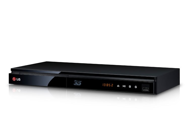 Vue avant de Vivez une expérience inouïe de visionnement de films grâce au lecteur 2D et 3D Blu-rayMC BP430 de LG, entièrement compatible avec les DVD, offrant une résolution exceptionnelle en HD intégrale 1080p, une qualité d&#39;image supérieure, et la conversion des DVD en qualité de visionnement près de la HD. BP430