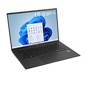 LG gram de 14 po avec écran IPS WUXGA, Windows 11 Home, Ordinateur portable Intel<sup>MD</sup> Core<sup>MD</sup> i7 Evo<sup>MC</sup> de 13ᵉ génération, 16 Go de RAM, disque SSD de 512 Go, noir, 14Z90R-K.AA75A9