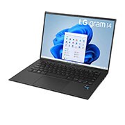 LG gram de 14 po avec écran IPS WUXGA, Windows 11 Home, Ordinateur portable Intel<sup>MD</sup> Core<sup>MD</sup> i7 Evo<sup>MC</sup> de 13ᵉ génération, 16 Go de RAM, disque SSD de 512 Go, noir, 14Z90R-K.AA75A9